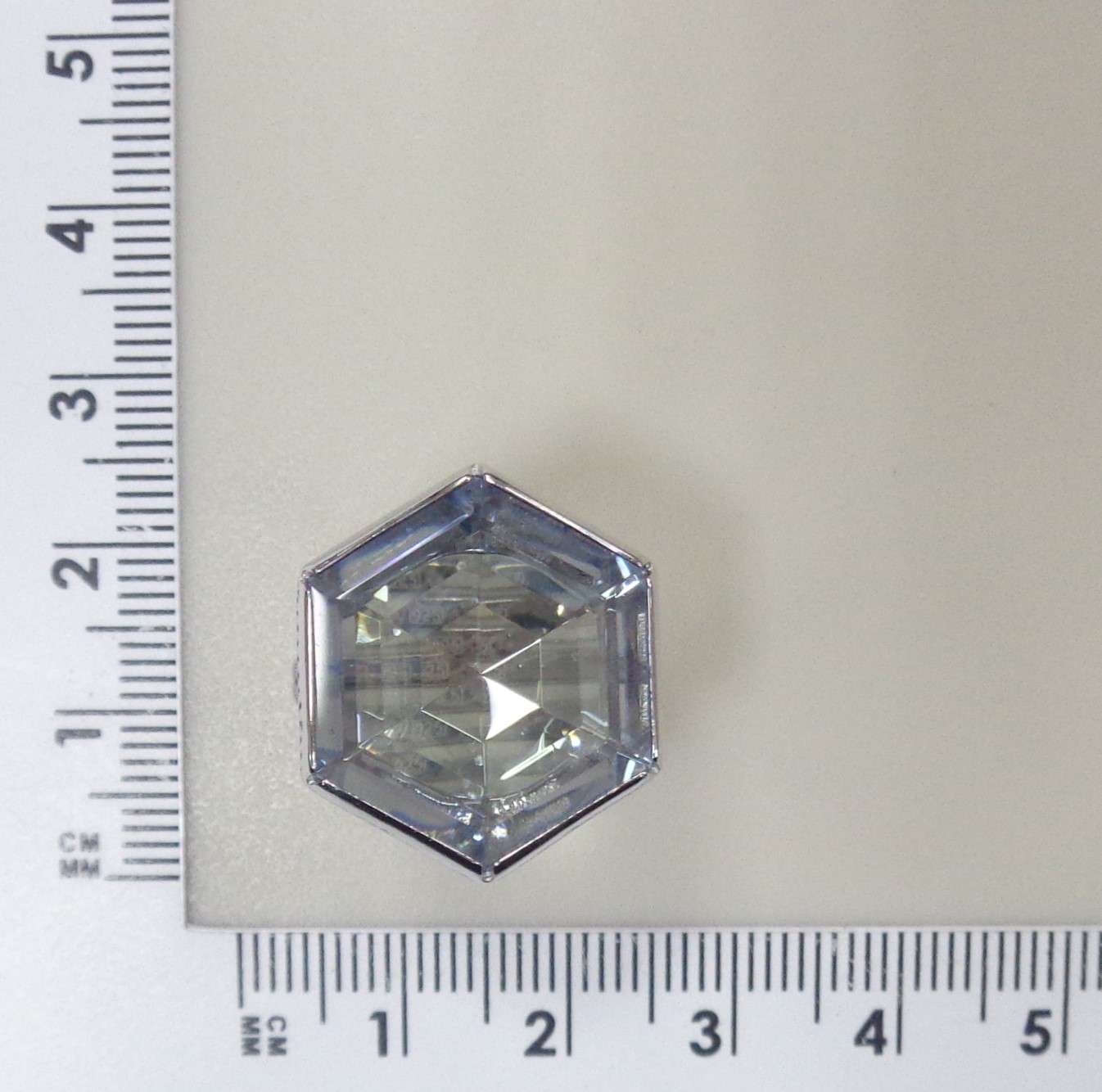 Серебряное кольцо с синим горным хрусталем